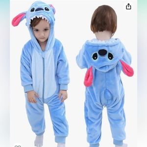 Stitch ID Baby  Romper pajamas Costume double zip 6-12 months